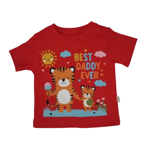 Boy's "Best Daddy Ever" T Shirt - Red