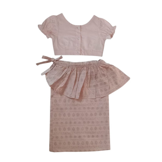 Girl's Avrudu Redda Hatta-Light Pink