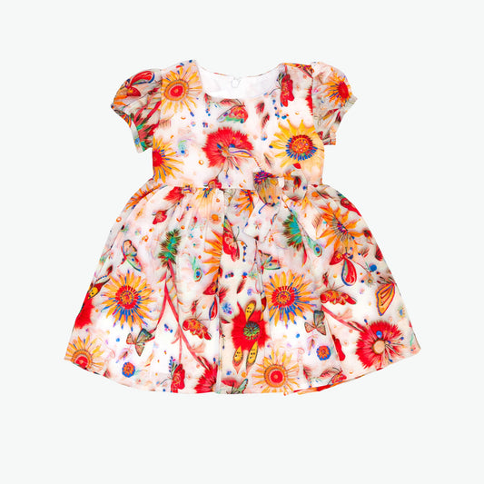 Girl's Flower  Printed Dress