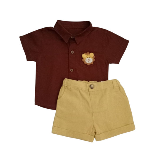 Boy's Shirt & Short set - Lion