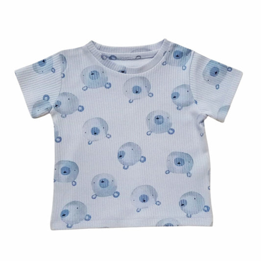 Bear Print T-Shirt - Blue