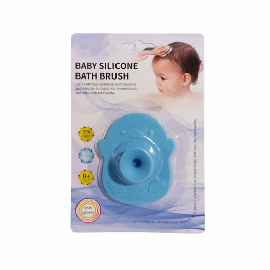 Baby Silicone Bath Brush - Blue