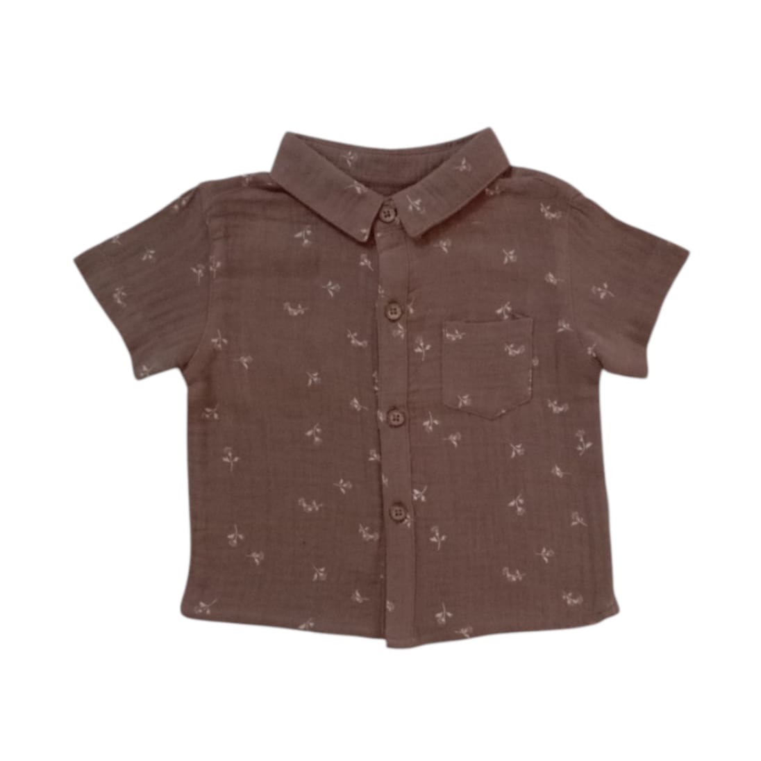 Floral shirt & Short Set - Brown