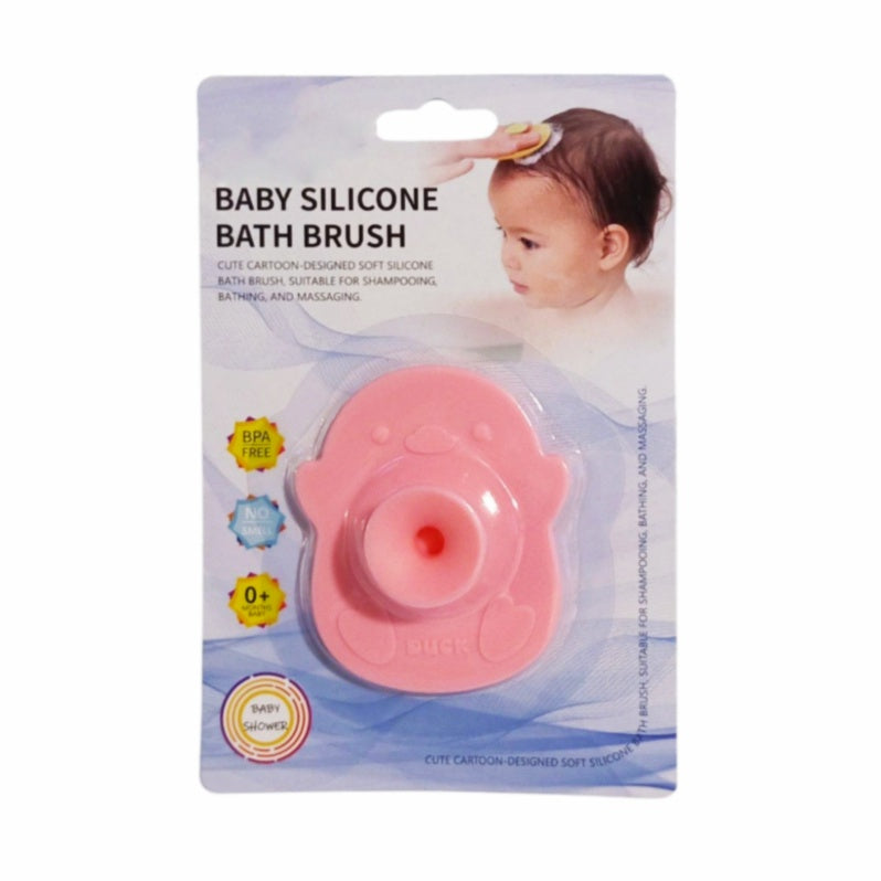 Baby Silicone Bath Brush - Pink