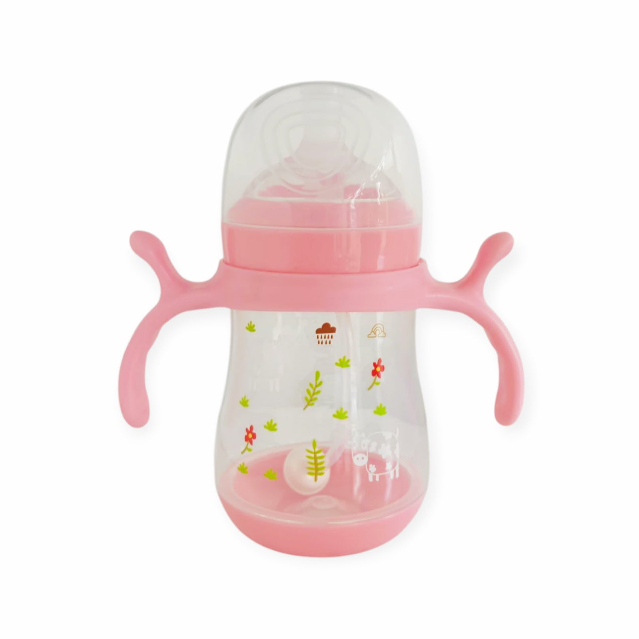 Silicone Antiinflation Feeding Bottle - Pink