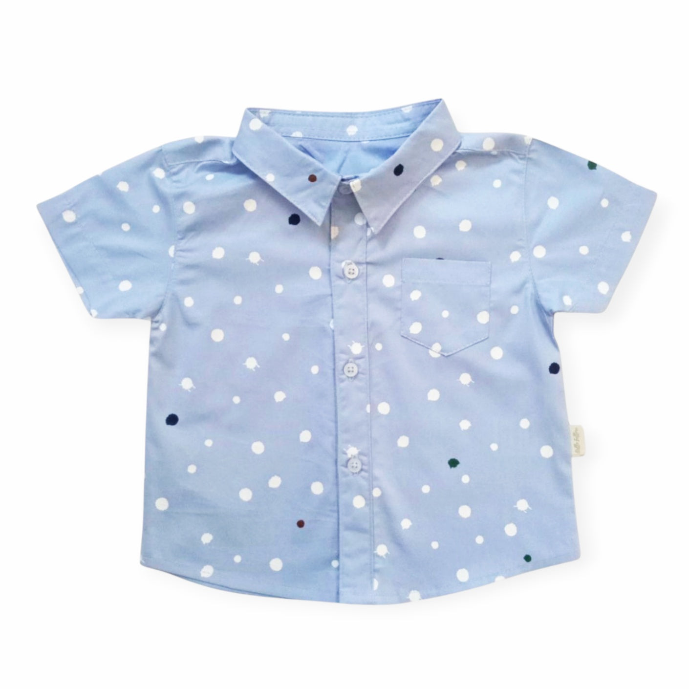 Sky Blue Polka Dot Shirt