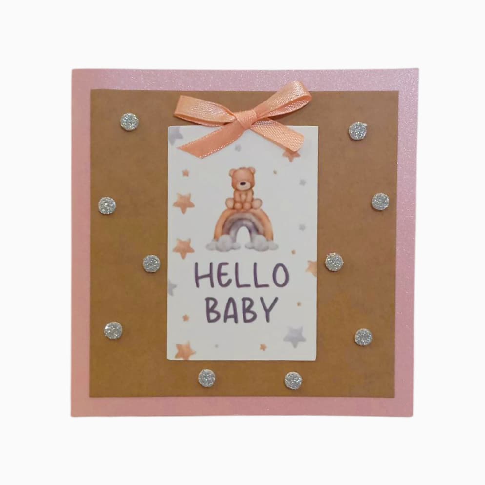 Greeting Card - Welcome Baby (Pink)