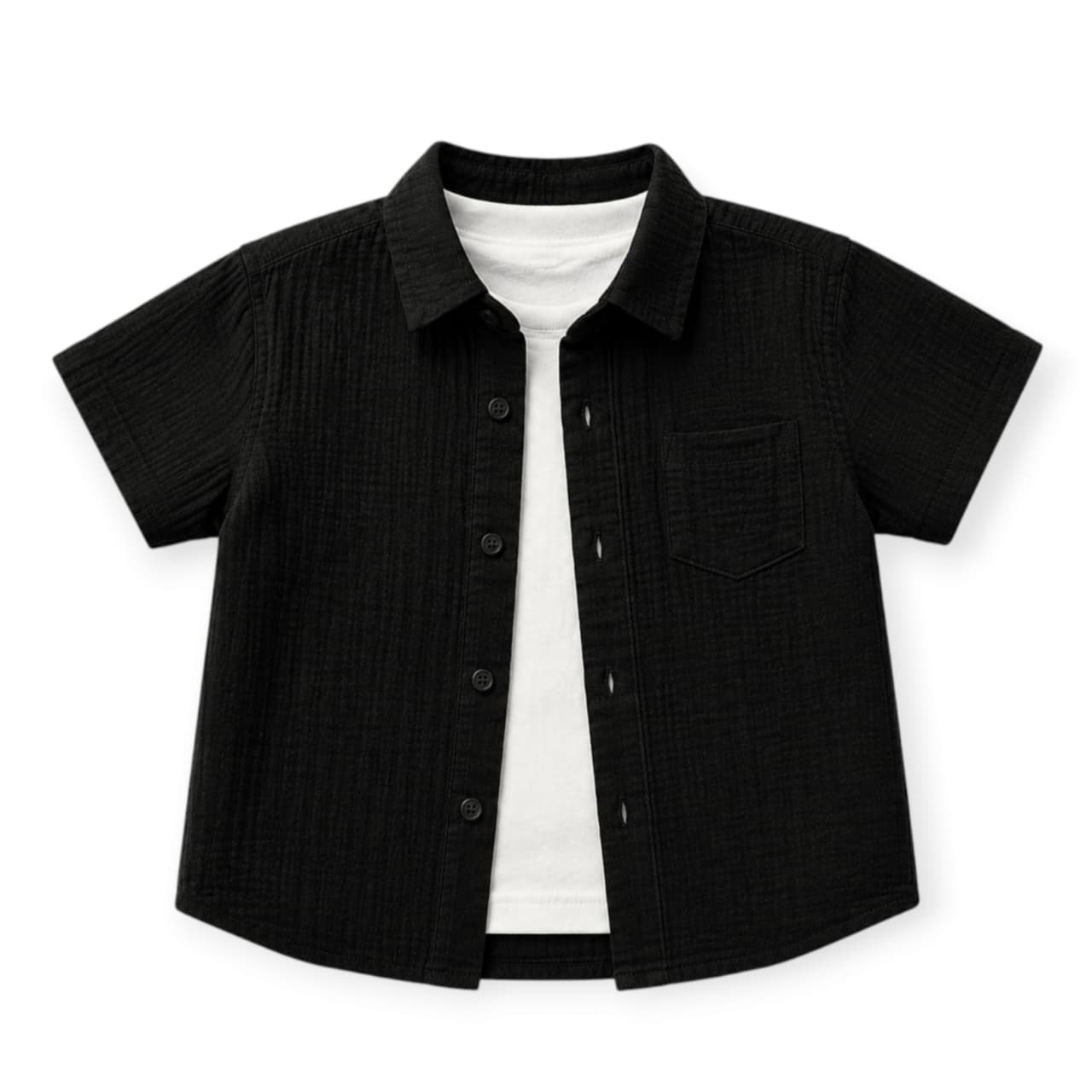 Black Shirt With White T-Shirt
