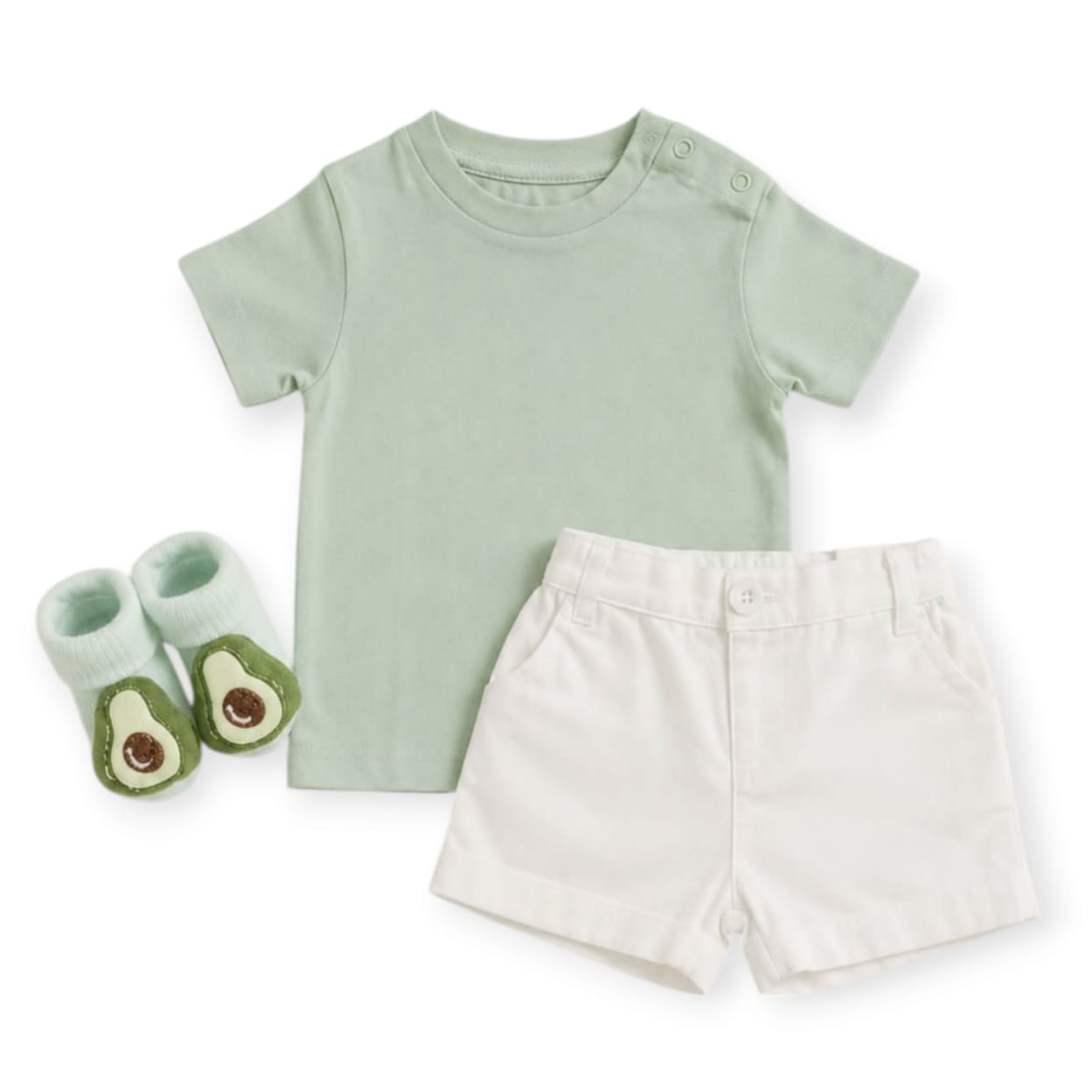 Green T-Shirt With White Short & Socks