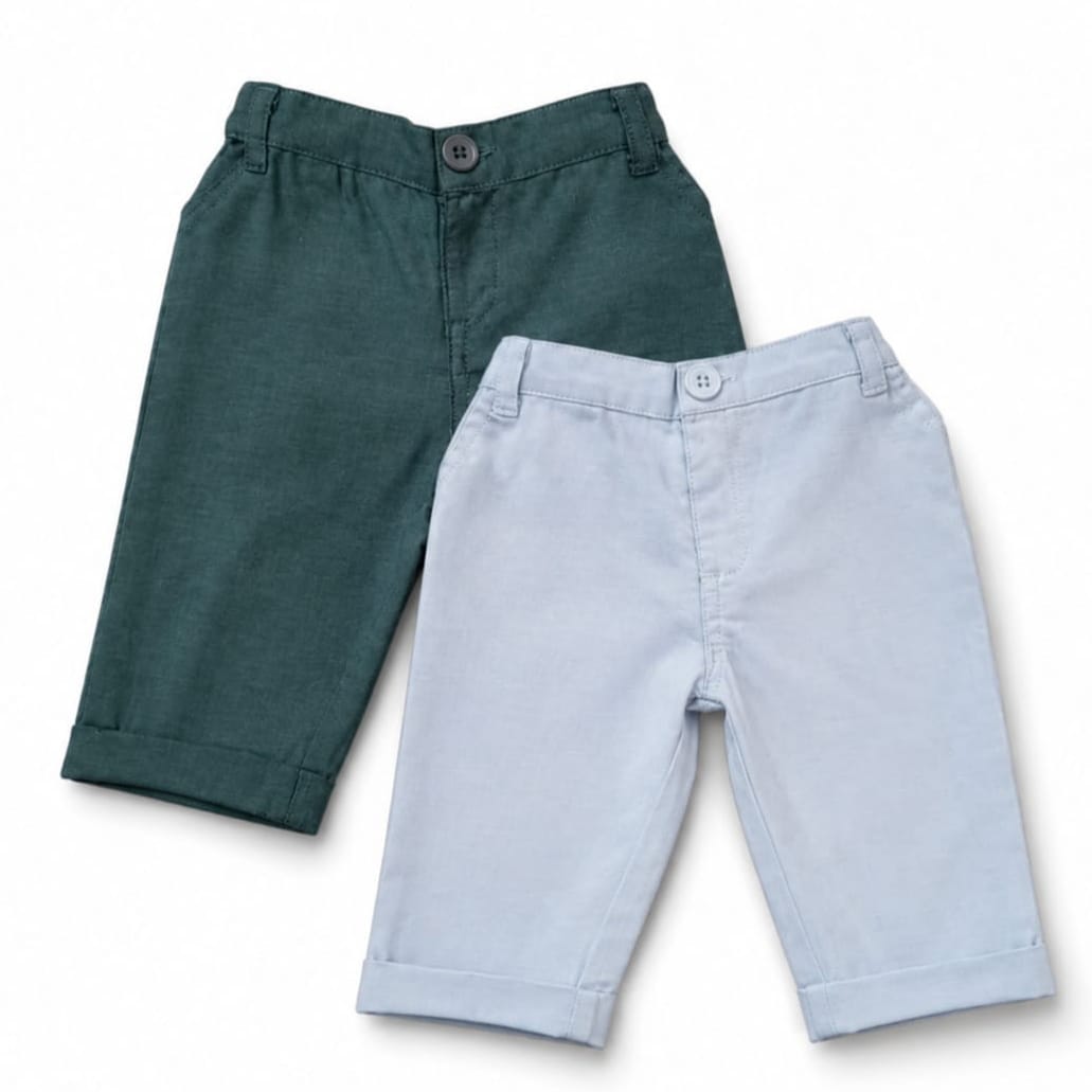 Pant Set - Dark Green & Light Blue