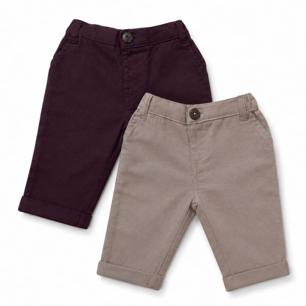 Pant Set - Dark Purple & Rosy Brown