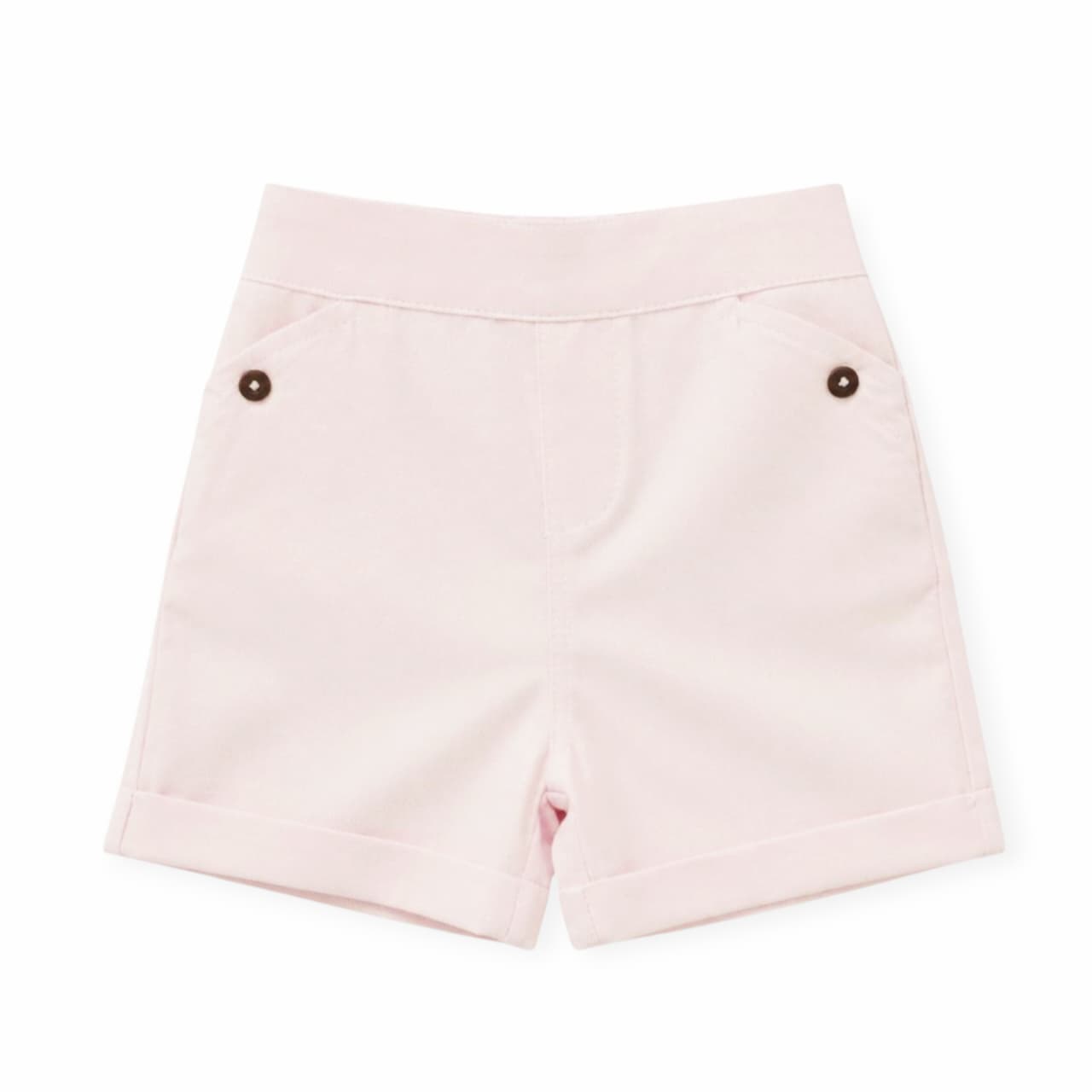 Light Pink Button Pocket Short