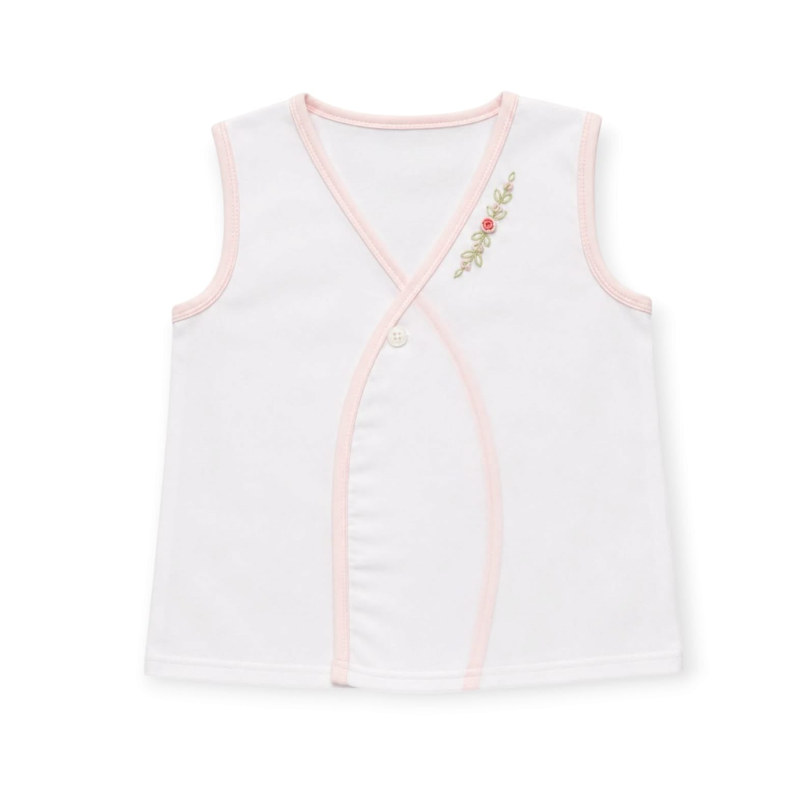 Blossom Wrap Newborn Dress - Peach