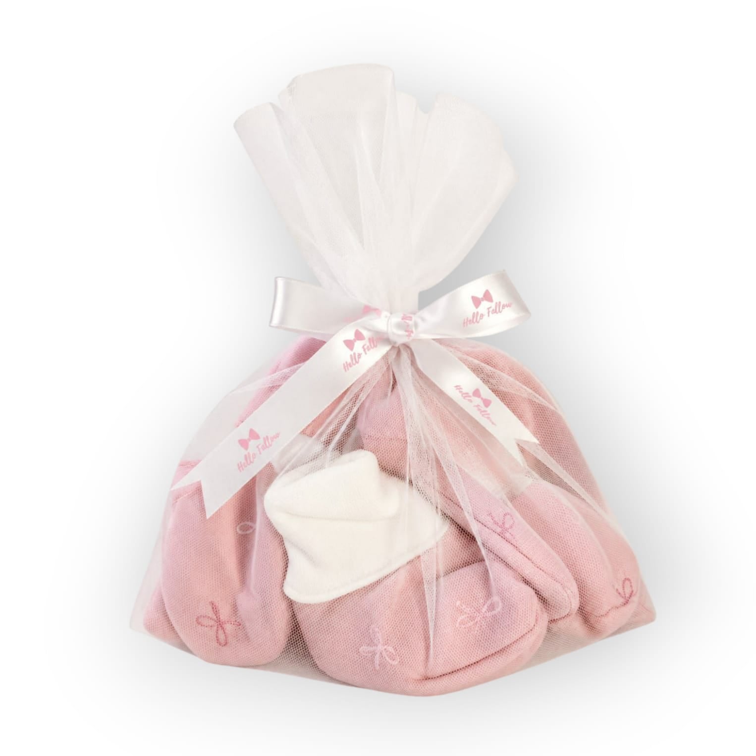 Cap,Mittens,Shoes Set - Pink Bow