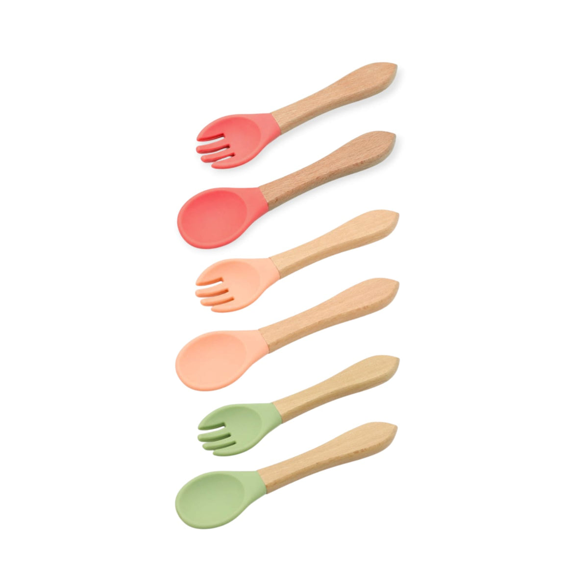 Wooden Handle Spoon & Fork