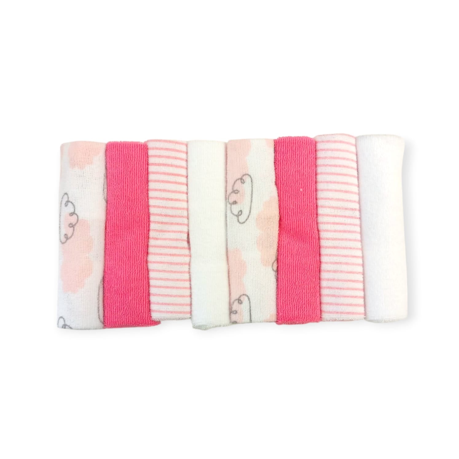 Wash Cloths 8 Pcs - Pink