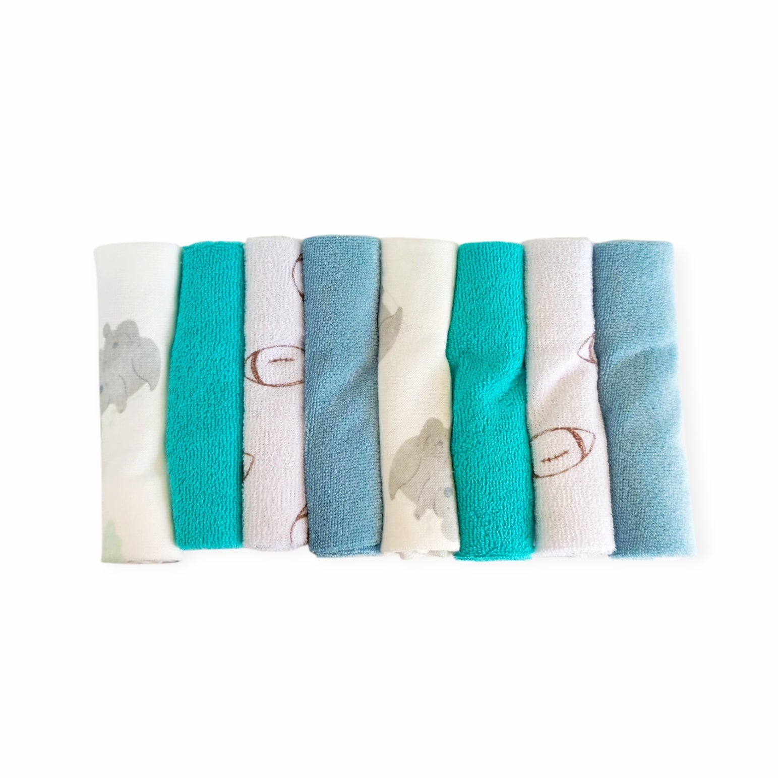 Wash Cloths 8 pcs - Blue