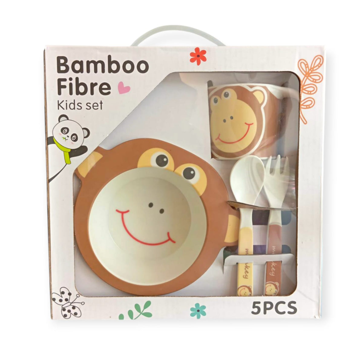 Bamboo Fibre Feeding Set - Monkey