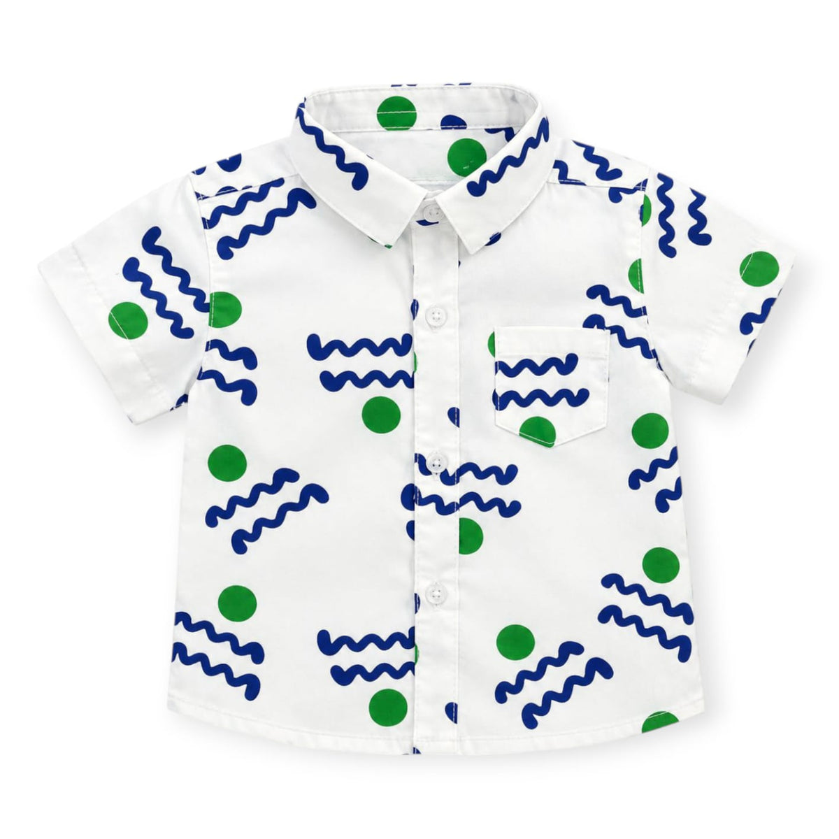 Dot & Wave Print Shirt