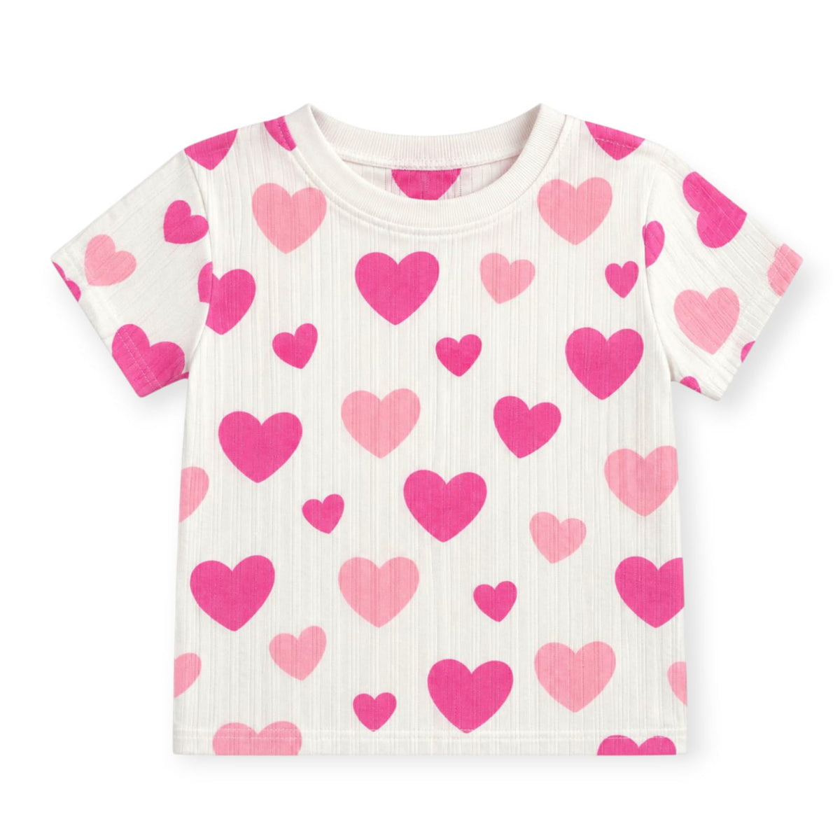 Pink Heart Printed T-Shirt