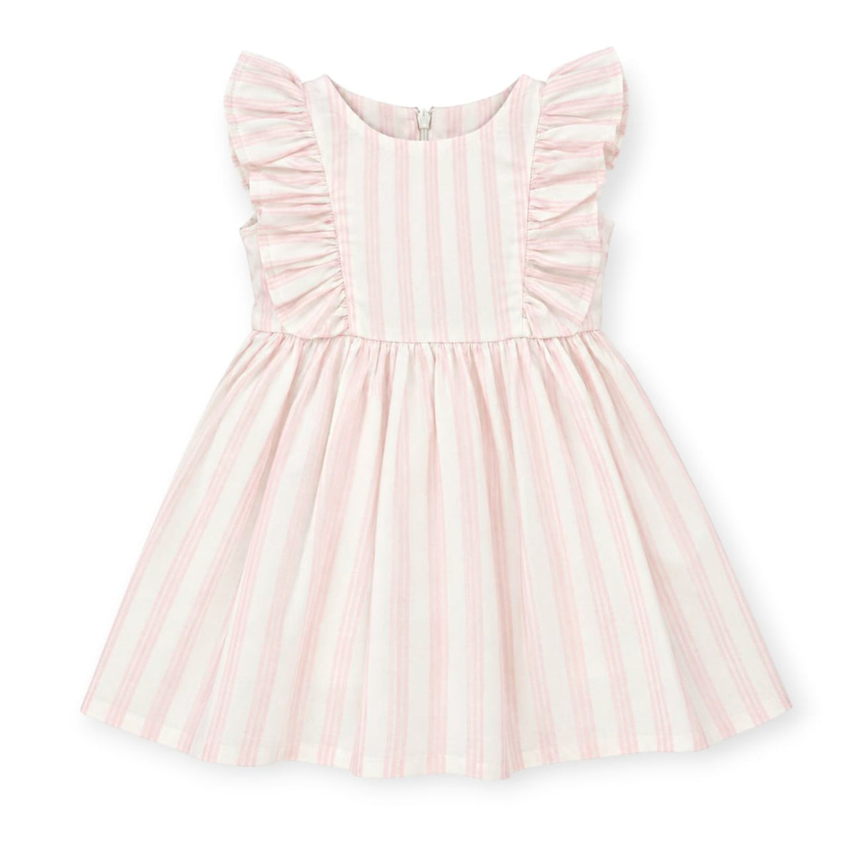 Pink Stripe Ruffle Frock