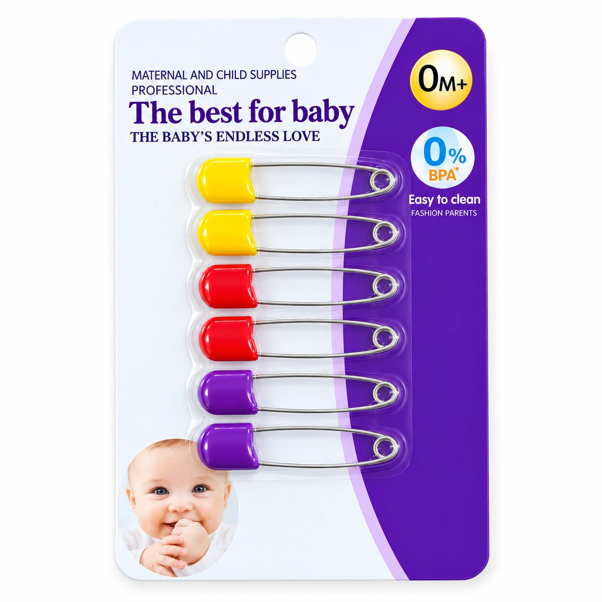 Baby Safety Pins 6Pcs