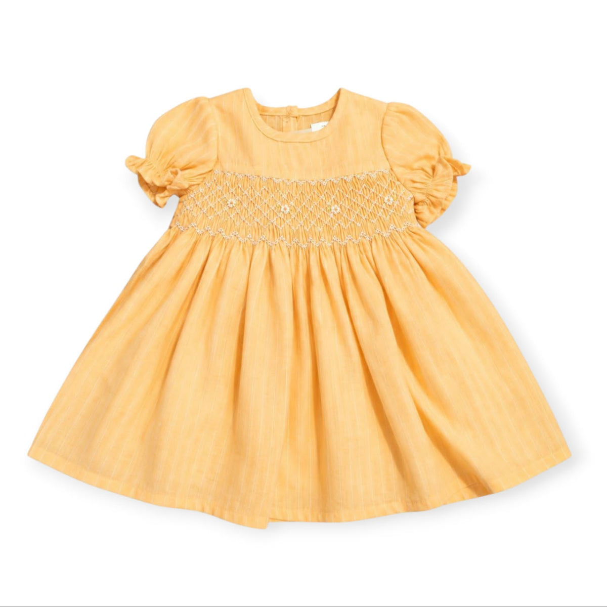 Sunny Yellow Smocking Dress