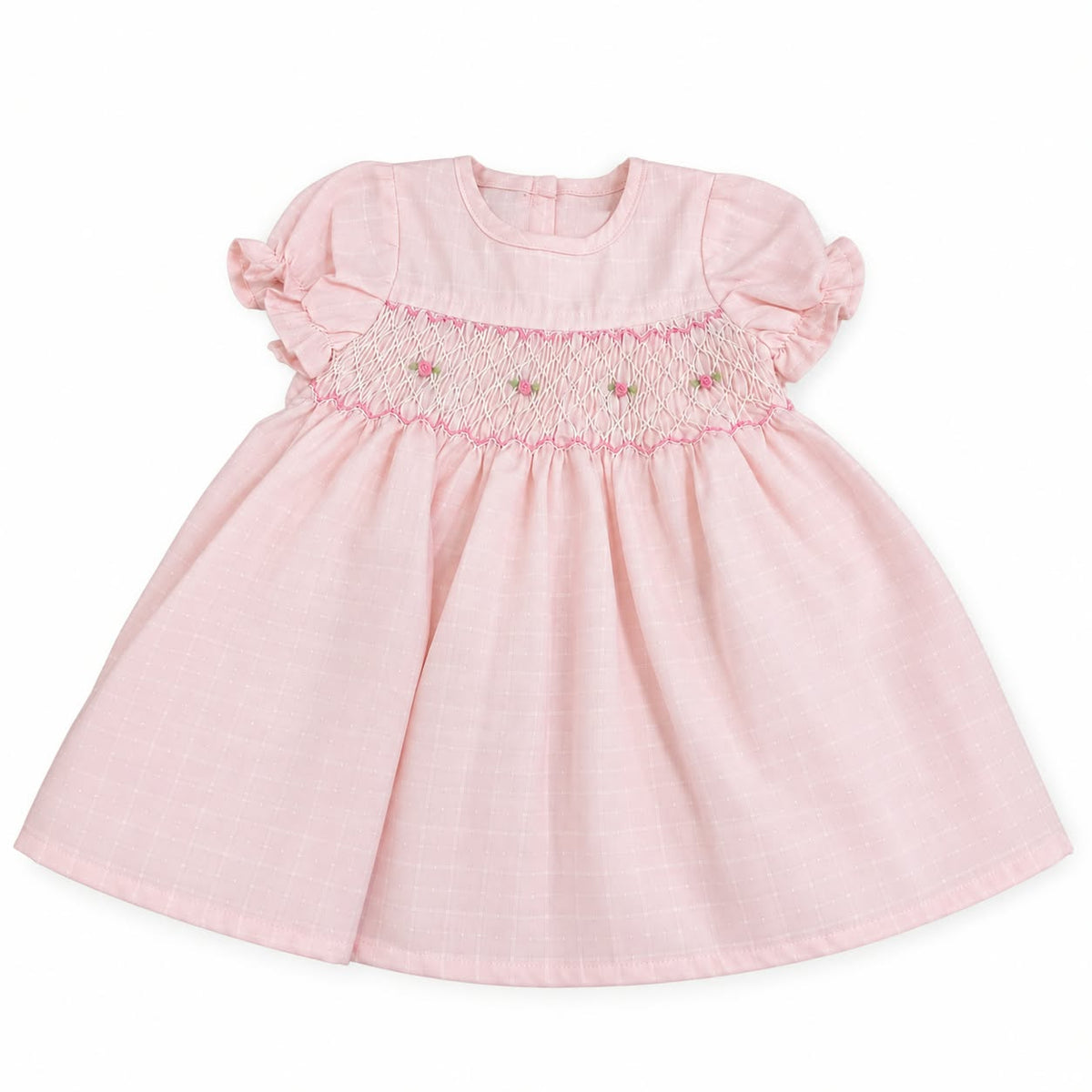 Pink Check Smocked Dress