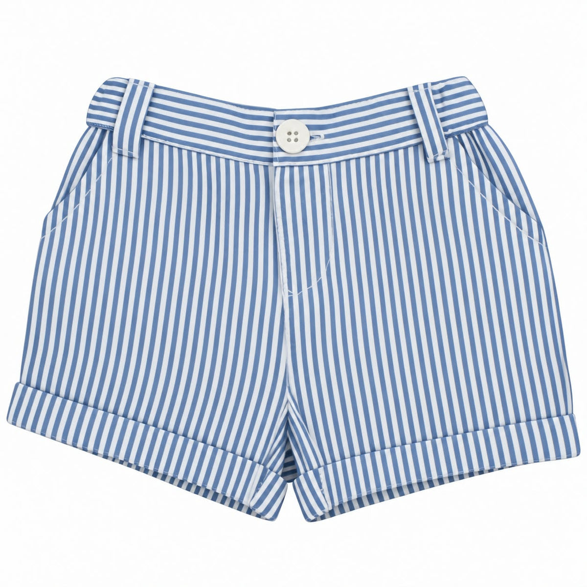 Blue Stripe Linen Short