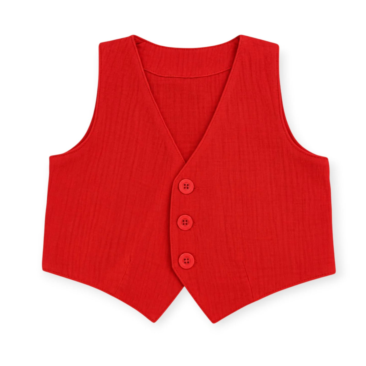 Muslin Waist Coat - Red
