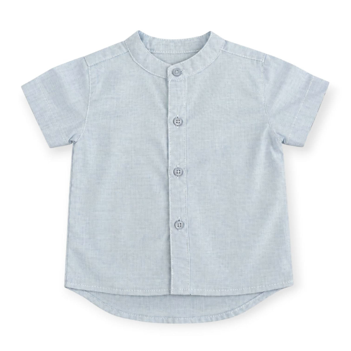 Sky Blue Chinese Collar Shirt