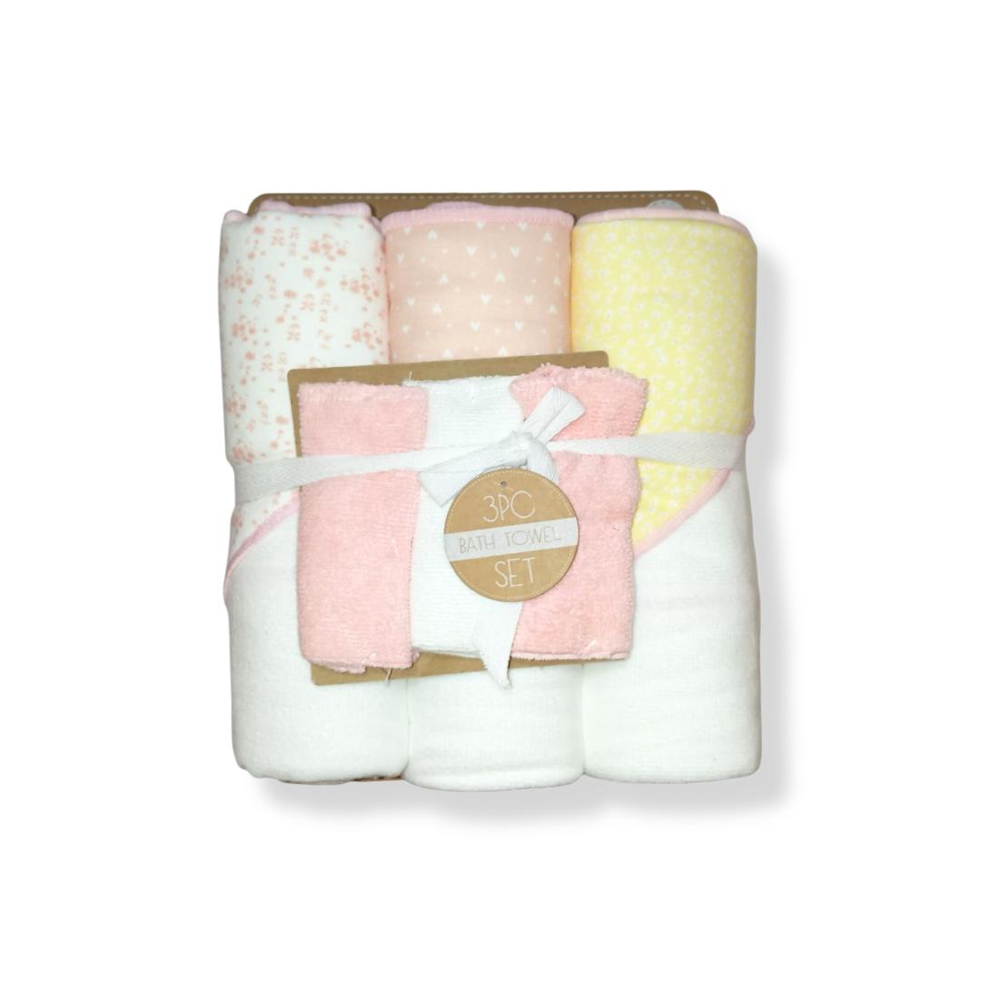 3PC Bath Towel Set - Pink