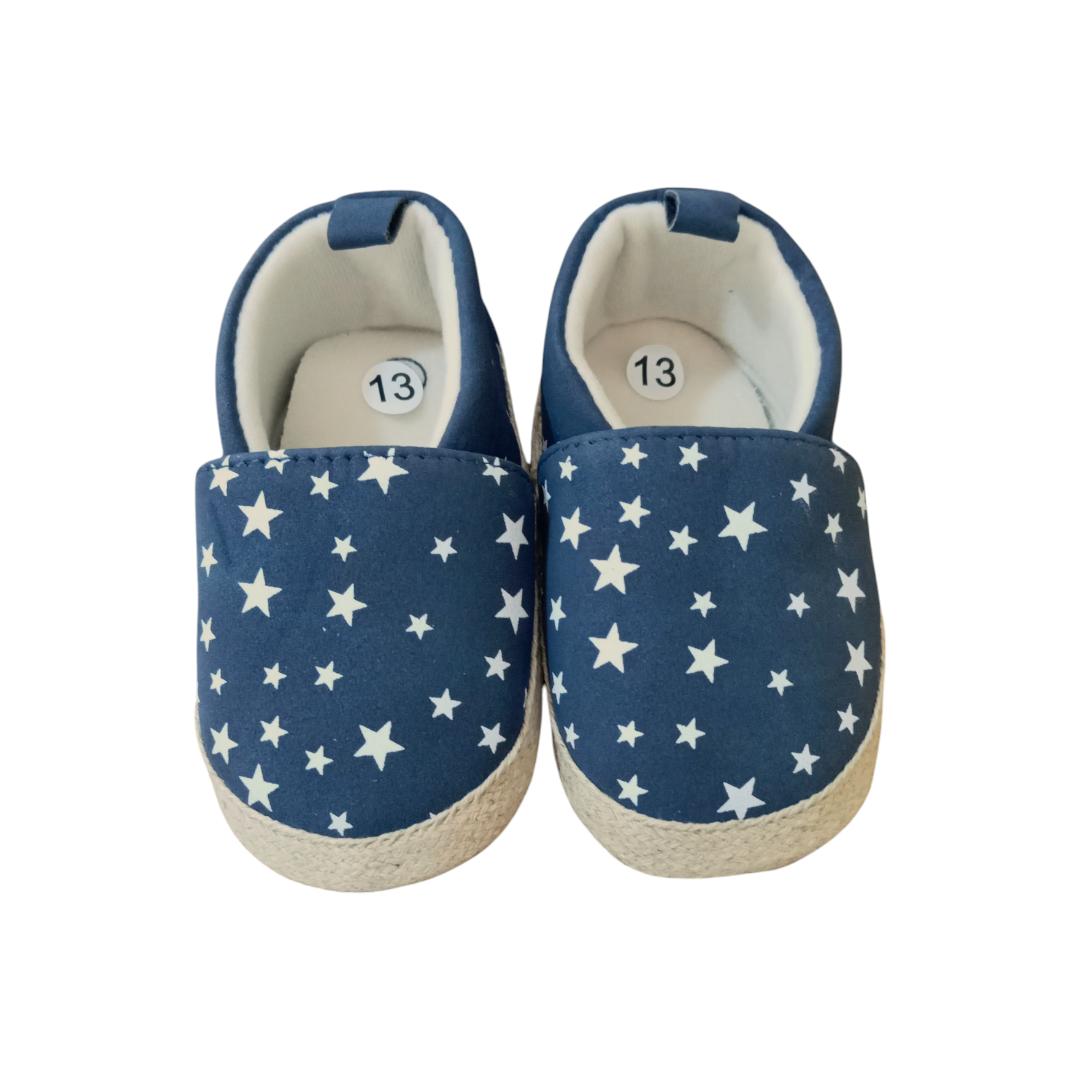 Star Print Baby Boy's Shoes - Dark Blue