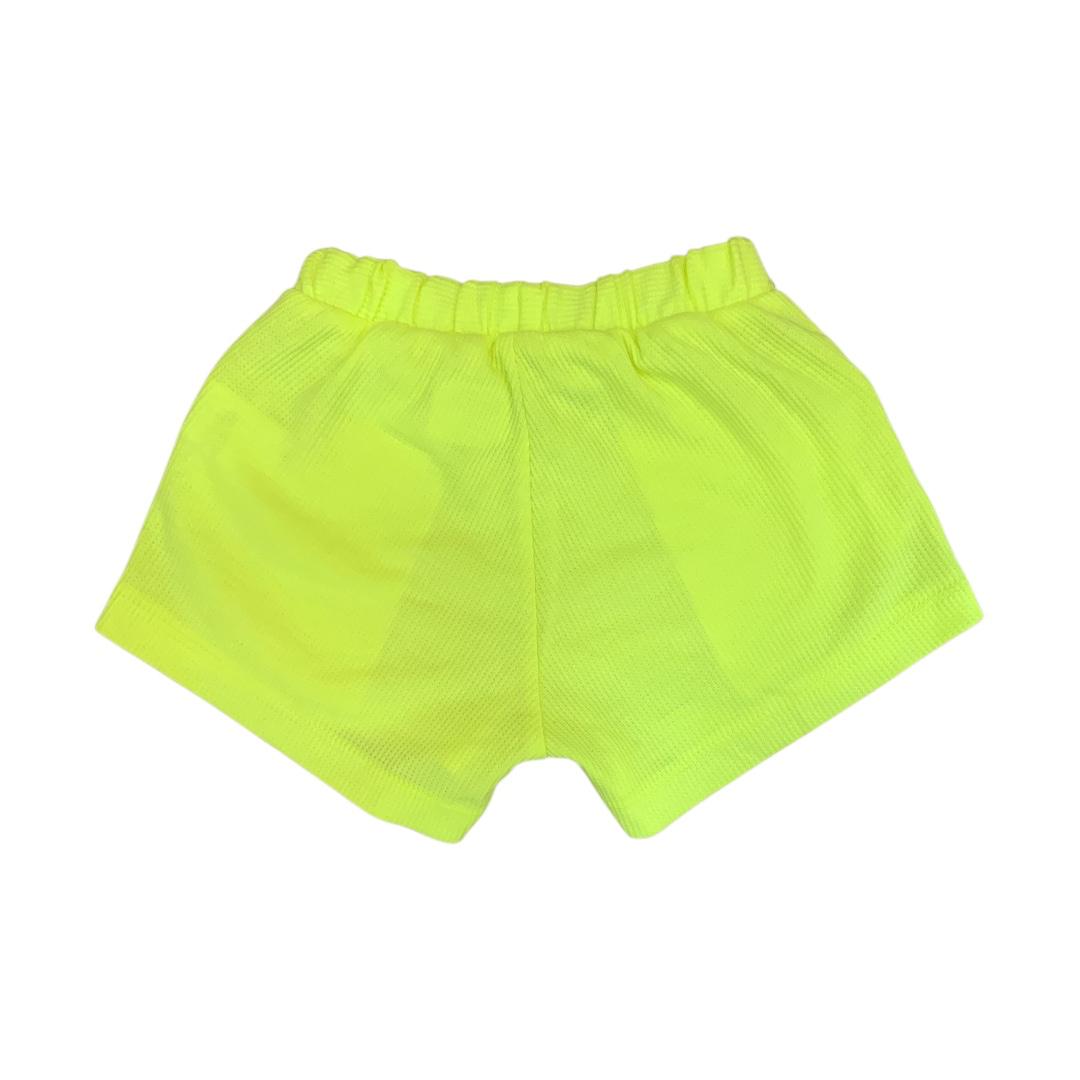 Girl's Fleece Short - Neon Yellow