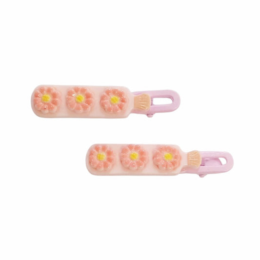 2pcs Hair Clips - Flowers
