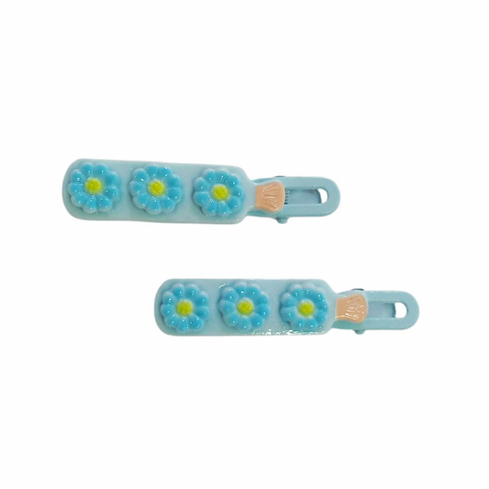 2pcs Hair Clips - Flowers