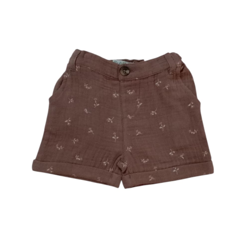 Floral shirt & Short Set - Brown