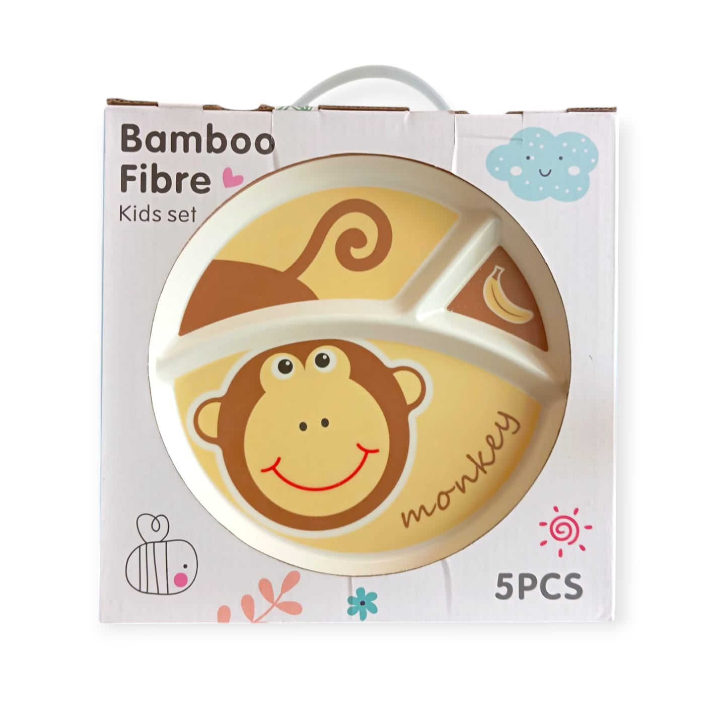 Bamboo Fibre Feeding Set - Monkey