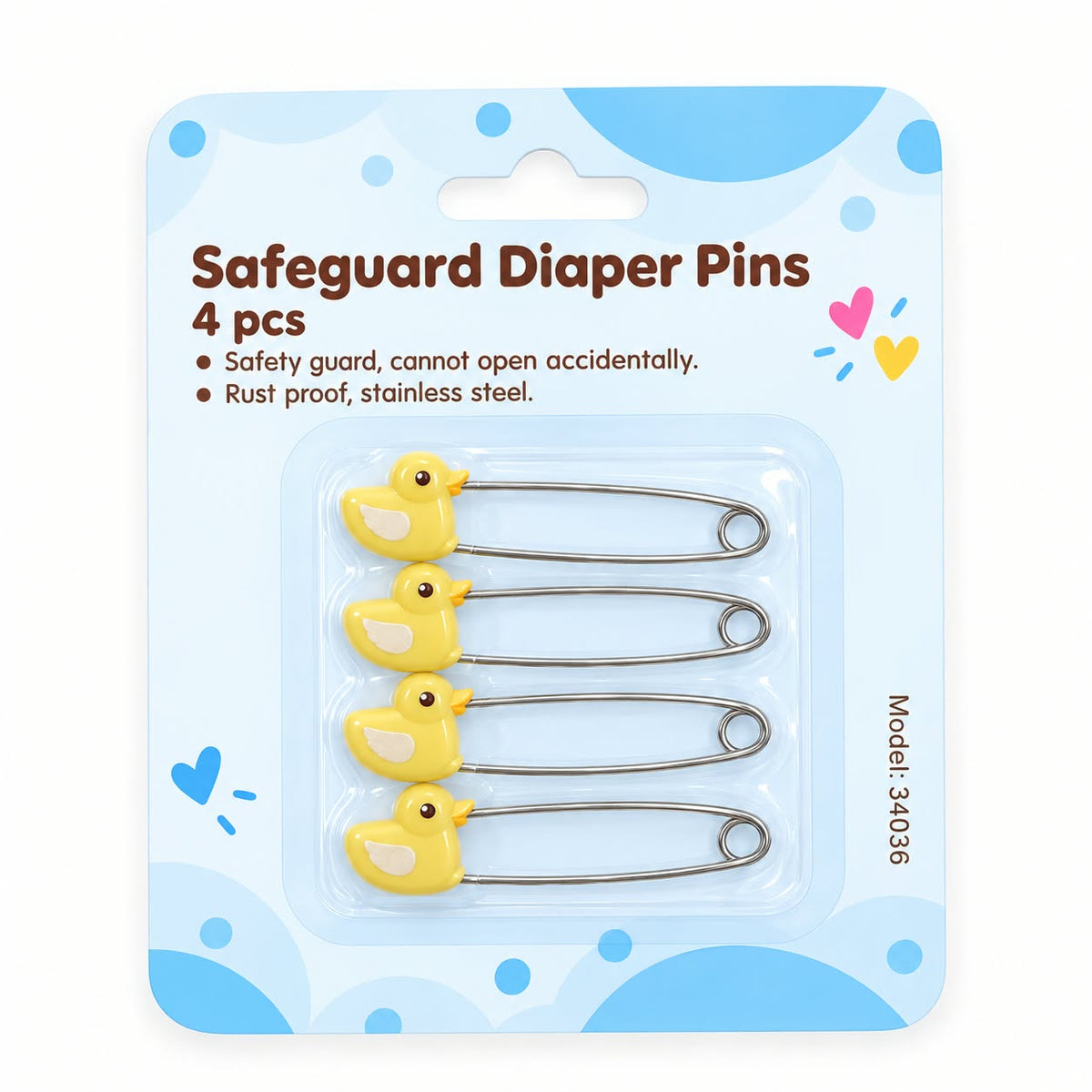 Duck Safety Diaper Pins-6Pcs
