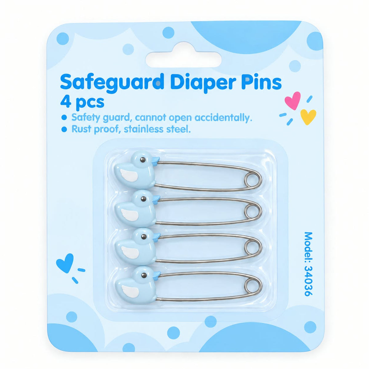 Duck Safety Diaper Pins-6Pcs