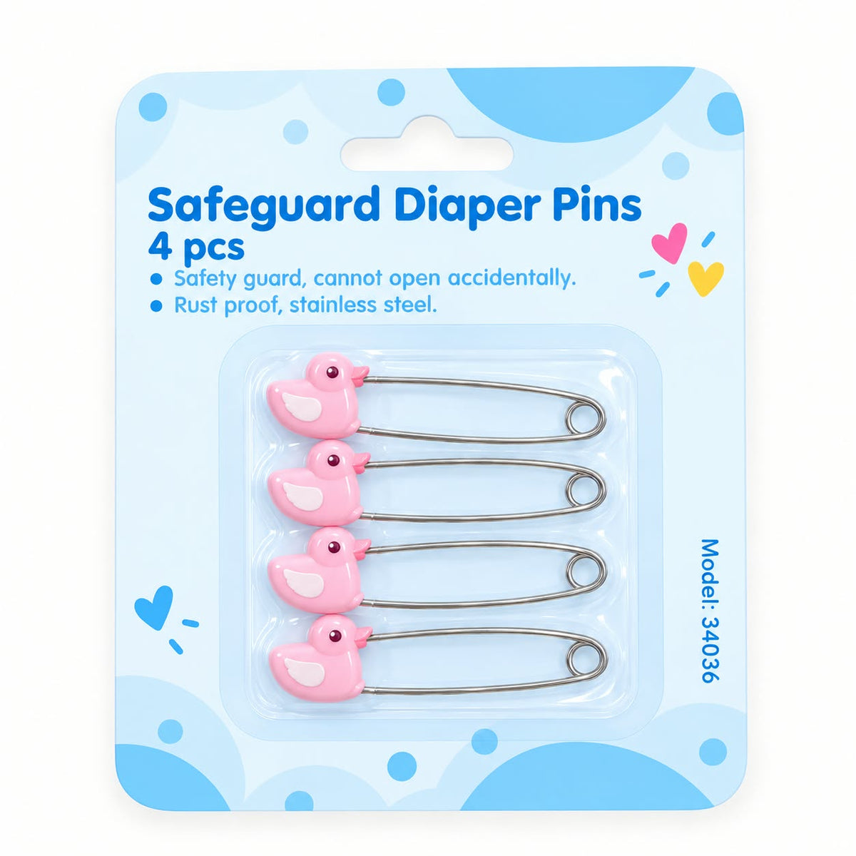 Duck Safety Diaper Pins-6Pcs