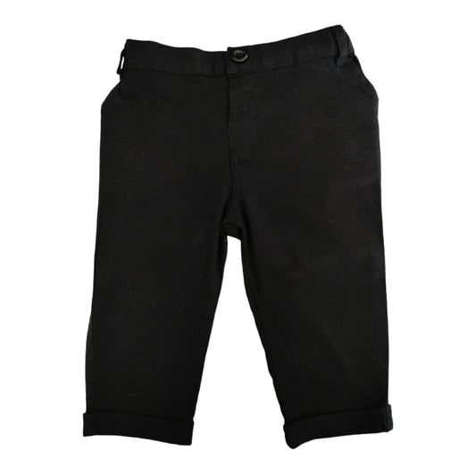 Boy's Linen Pant - Black