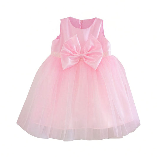Sweet Blossom Baby Pink Tulle Dress with Bow