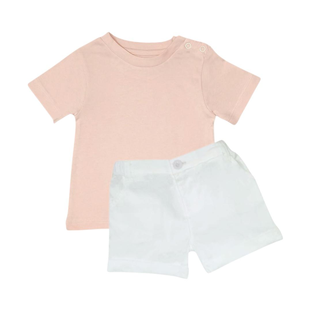 Kid's Salmon Pink T Shirt with Short