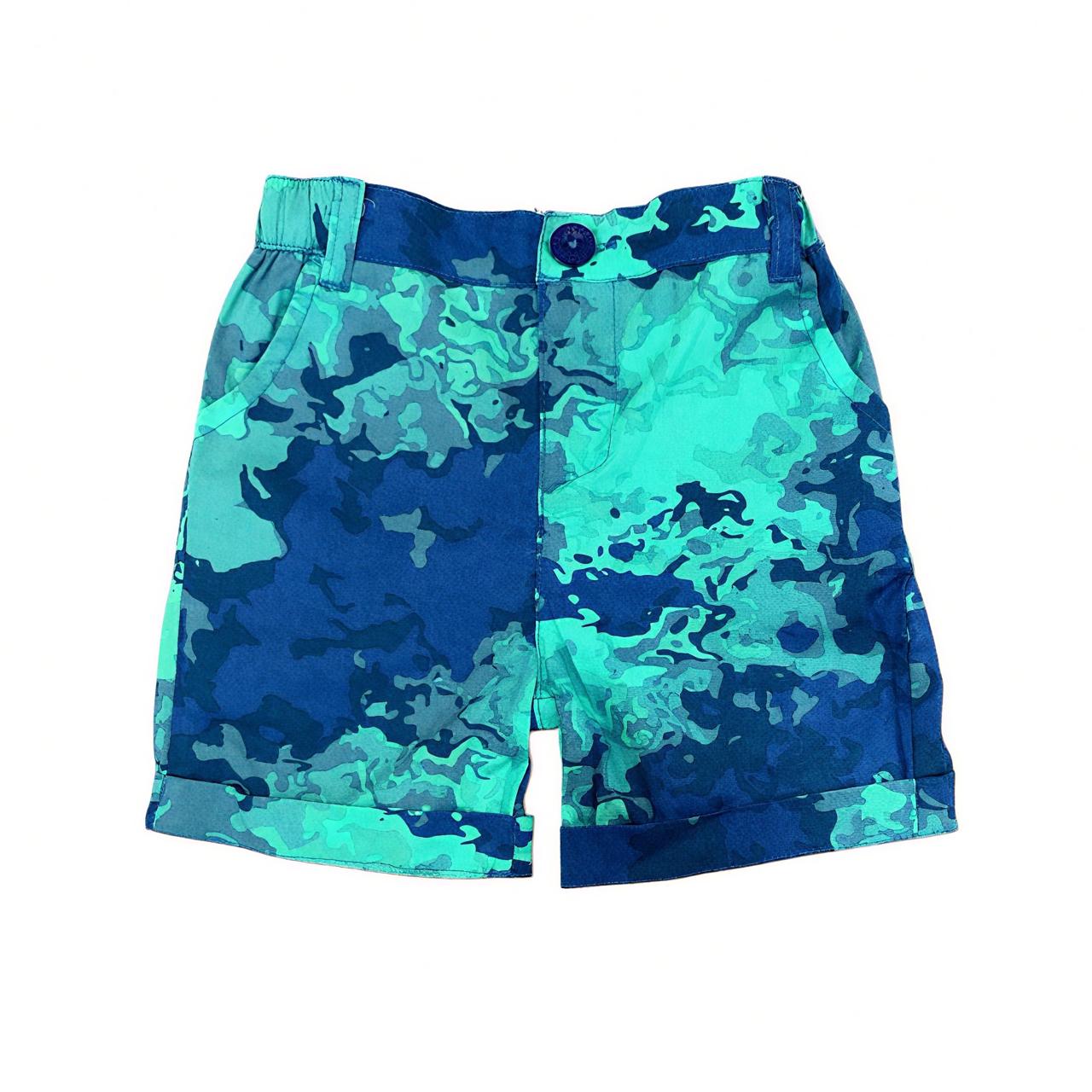 Boy's Printed Short - Blue