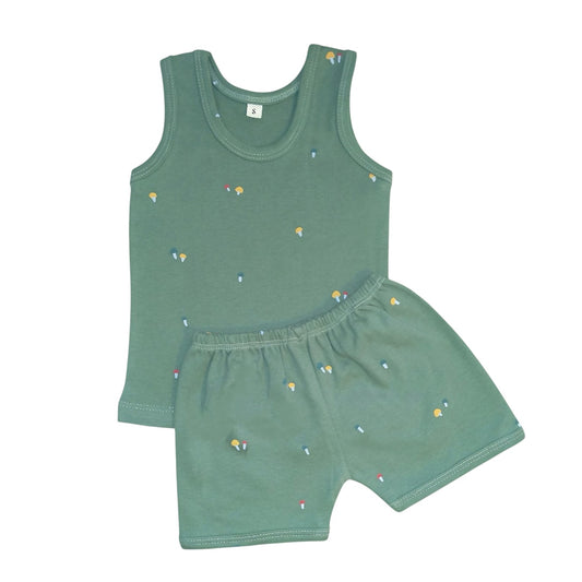 skinny-short-set-green-printed-hellofellowkids
